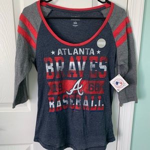 NWT Atlanta Braves 3-Quarter Sleeve Shirt